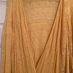 Bohemian Mustard Yellow Knit Cardigan Torrid
